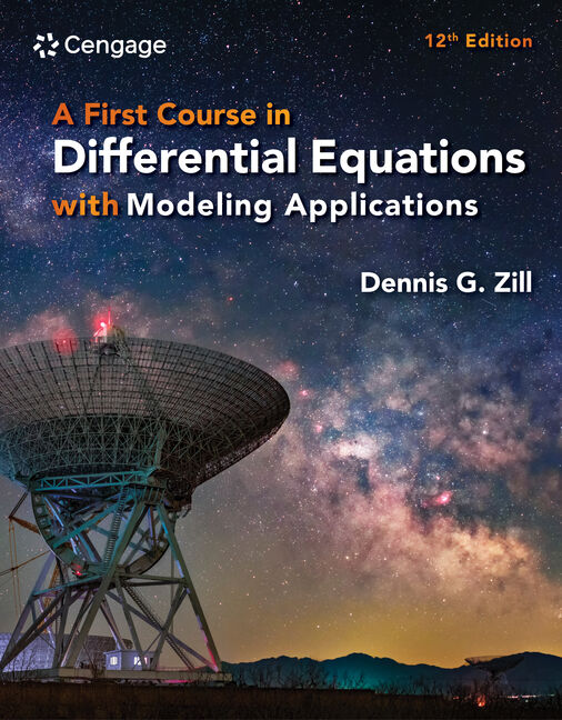 A First Course in Differential Equations with Modeling Applications book cover