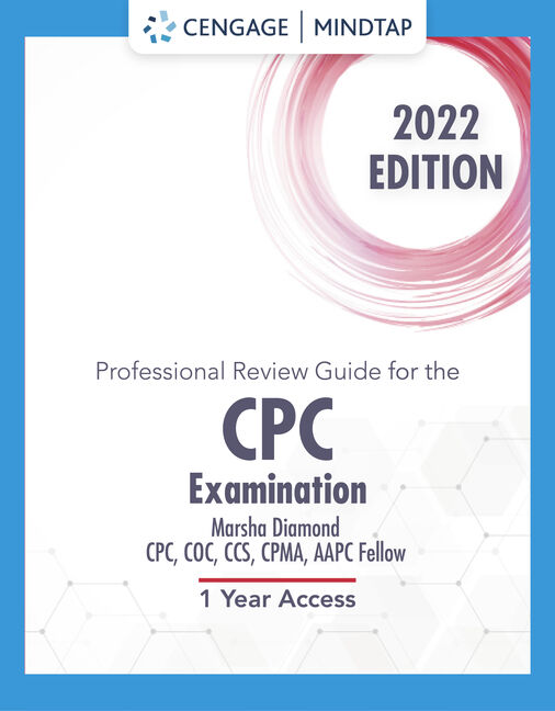 MindTap for Cengage's Professional Review Guide for the CPC Examination, 2022 Edition: Online Exam Preparation, 2 terms Instant Access book cover