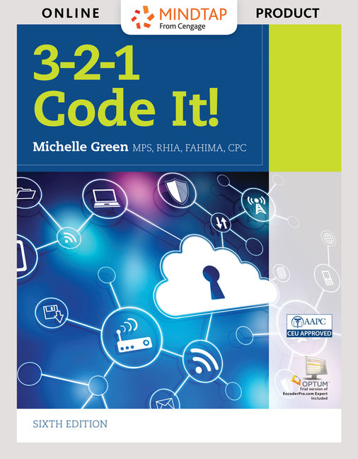 MindTap Medical Insurance & Coding, 2 terms (12 months) Instant Access for Green's 3-2-1 Code It! cover