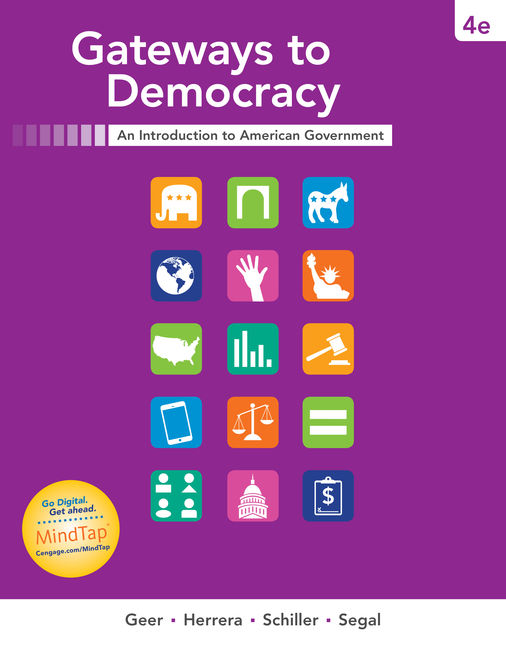MindTap Political Science, 1 term (6 months) Instant Access for Geer/Herrera/Schiller/Segal's Gateways to Democracy cover