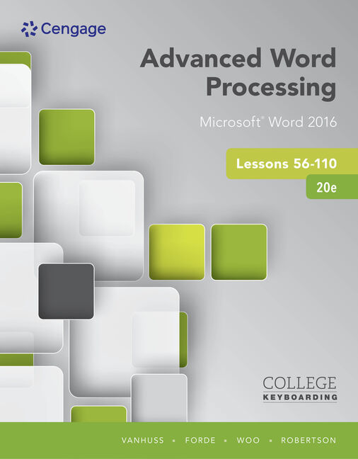 Advanced Word Processing Lessons 56-110 book cover