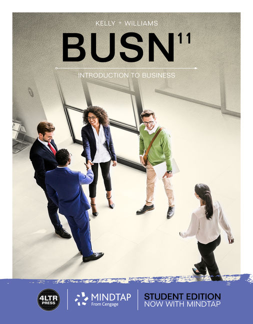 MindTap Introduction to Business, 1 term (6 Months) Instant Access for Kelly/Williams' BUSN cover