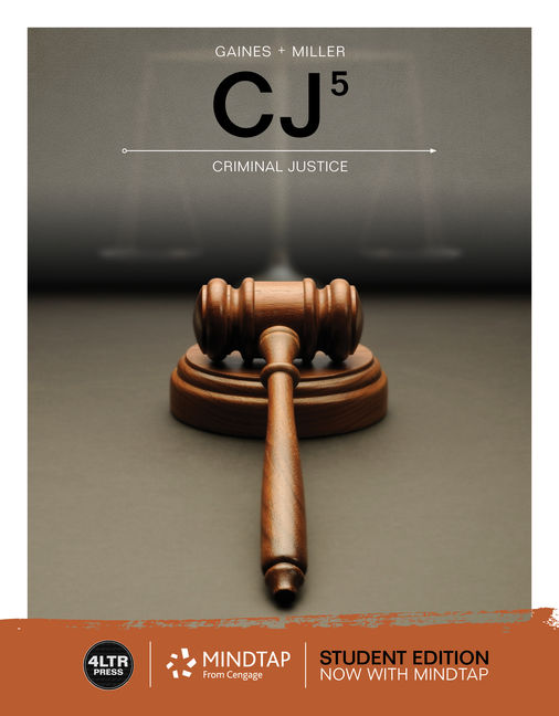 MindTap Criminal Justice, 1 term 6 months) Instant Access for Gaines/Miller's CJ cover