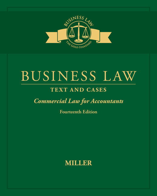 MindTap for Miller's Business Law: Text & Cases - Commercial Law for Accountants, 1 term Instant Access cover