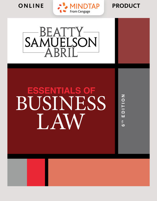MindTap for Essentials of Business Law, 6th Edition 9781337404204