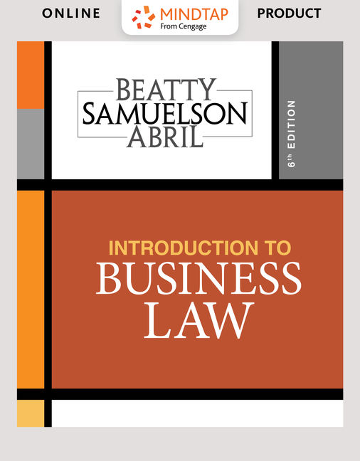 Mindtap For Introduction To Business Law 6th Edition 9781337404358 Cengage