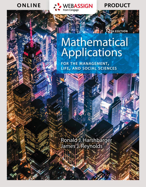 Webassign for mathematical applications for the management 12th