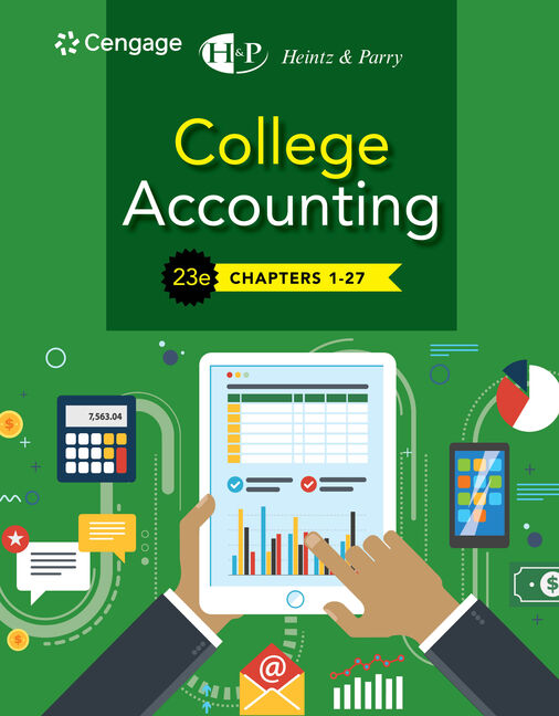 College Accounting, Chapters 127, 23rd Edition 9781337794756 Cengage