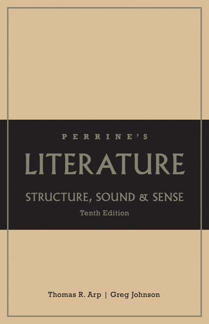 Perrine S Literature Structure Sound And Sense 10th Edition 9781413033083 Cengage