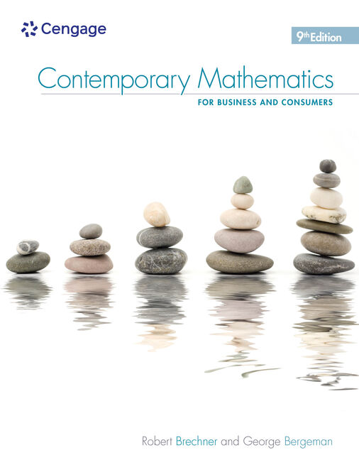 Contemporary Mathematics for Business & Consumers, 9th, 9th Edition