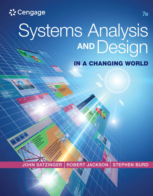 Systems Analysis And Design In A Changing World 7th Edition Cengage