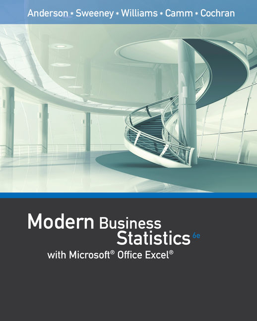 Modern Business Statistics With Microsoft Excel 6th Edition