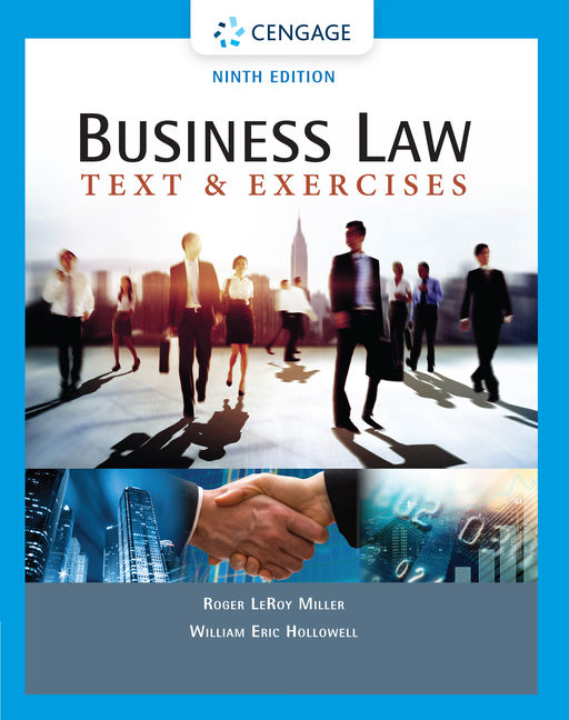 Business Law Text Exercises 9th Edition 9781337624657 Cengage