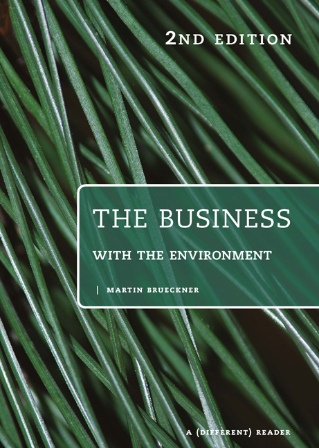 Product cover for PP0656 The business with the environment: A different reader 2nd Edition by Martin Brueckner