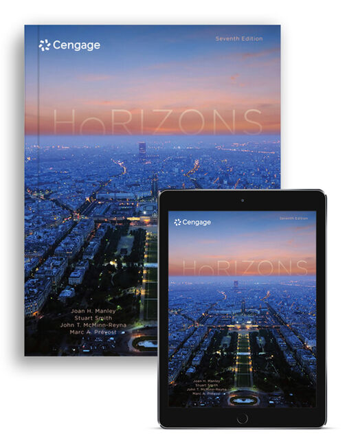 Product cover for Value Pack: Horizons Student Edition: Introductory French 7e + MindTap for Manley's Horizons Student Edition: Introductory French, 4-term Access 7th Edition 