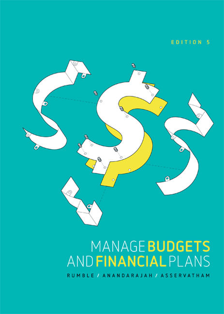Product cover for Manage Budgets and Financial Plans 5th Edition by Sharon Rumble