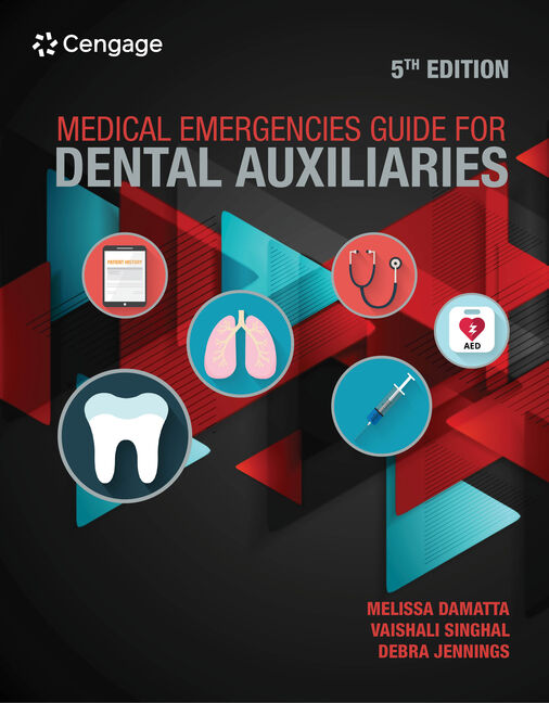 Product cover for Medical Emergencies Guide For Dental Auxiliaries 5th Edition by Melissa Damatta/Vaishali Singhal/Debra Jennings, DMD