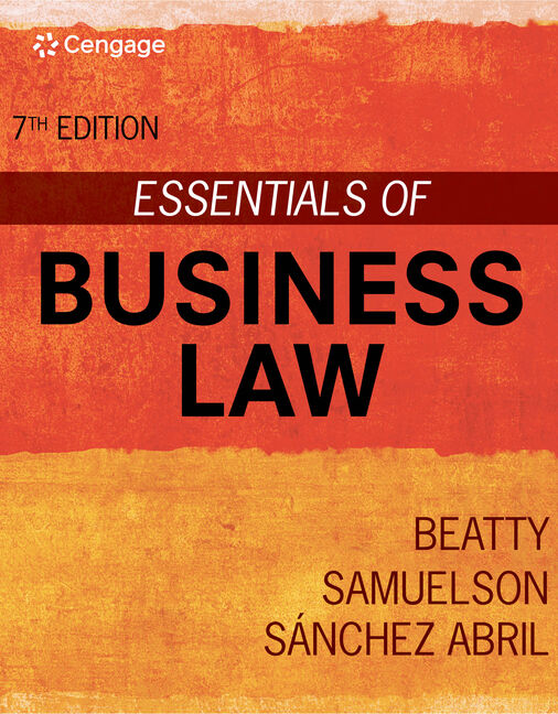 Product cover for Essentials of Business Law 7th Edition by Jeffrey F. Beatty/Susan S. Samuelson