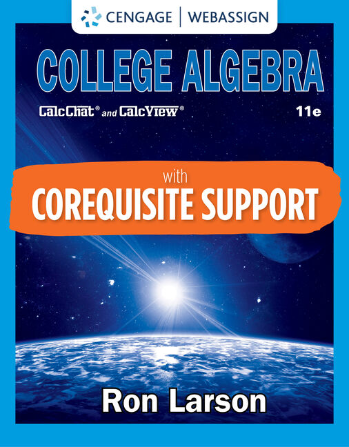 WebAssign with Corequisite Support for Larson's College Algebra