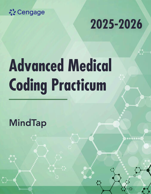 Product cover for MindTap for Cengage's Advanced Medical Coding Practicum, 2025/2026 Edition, 2 terms Instant Access 2nd Edition by Cengage