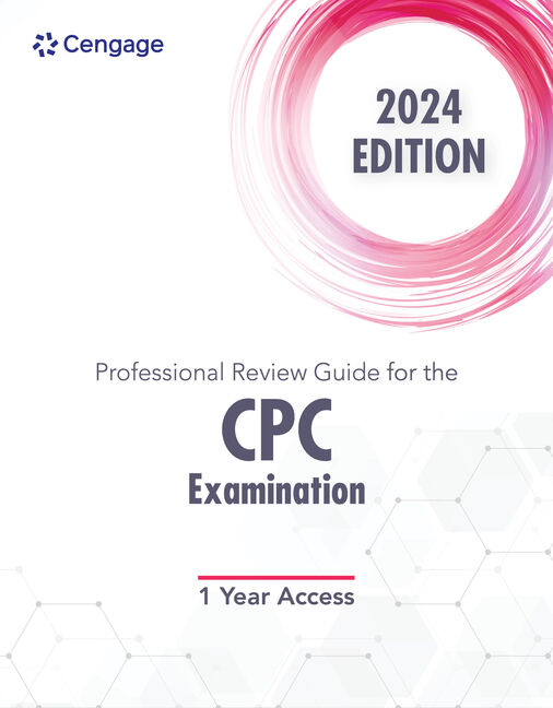 Product cover for MindTap for Professional Review Guide for the CPC Examination, 2024 Edition: Online Exam Preparation, 2 terms Instant Access 1st Edition by Cengage