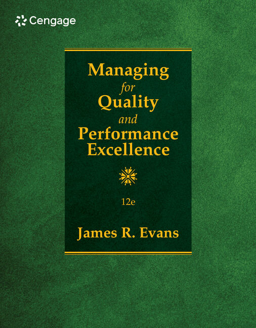 Product cover for Managing for Quality and Performance Excellence 12th Edition by James Evans