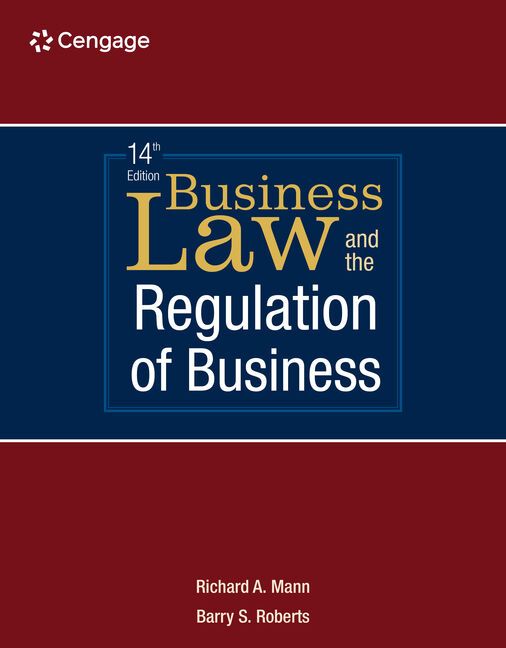 Product cover for eTextbook: Business Law and the Regulation of Business 14th Edition by Richard A. Mann/Barry S. Roberts