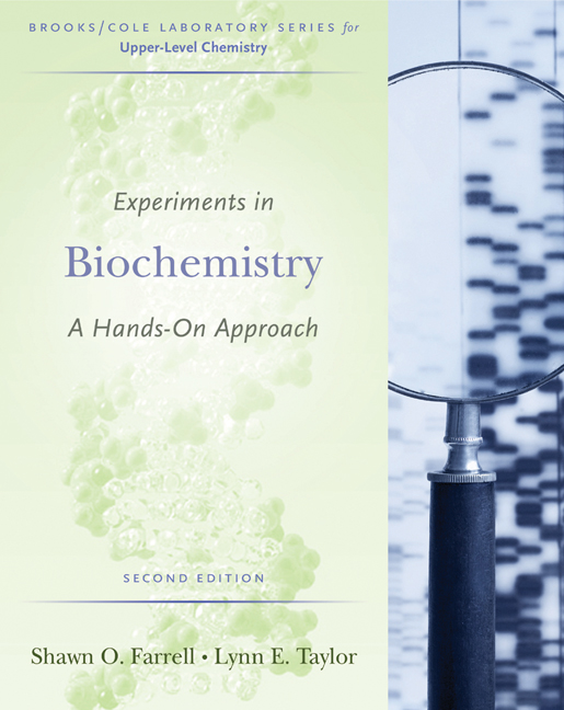 Product cover for Experiments in Biochemistry: A Hands-on Approach 2nd Edition by Shawn O. Farrell/Lynn E. Taylor