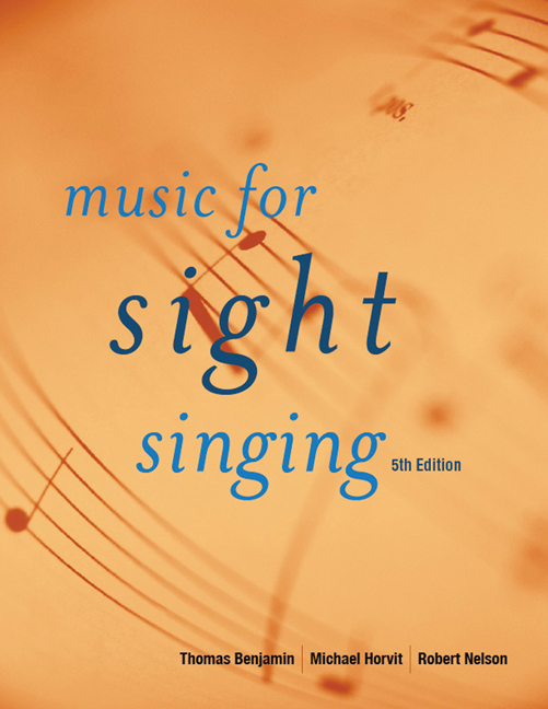 Music For Sight Singing 9780495505006 Cengage - 