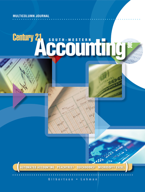 Product cover for Working Papers, Chapters 1-16 for Gilbertson/Lehman's Century 21 Accounting: Multicolumn Journal, 9th 9th Edition by Claudia B. Gilbertson/Mark W. Lehman