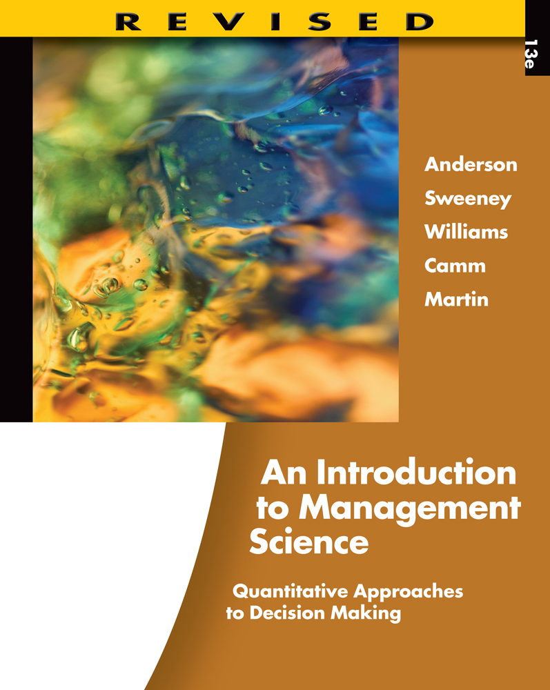 An Introduction To Management Science 9781111532222 Cengage