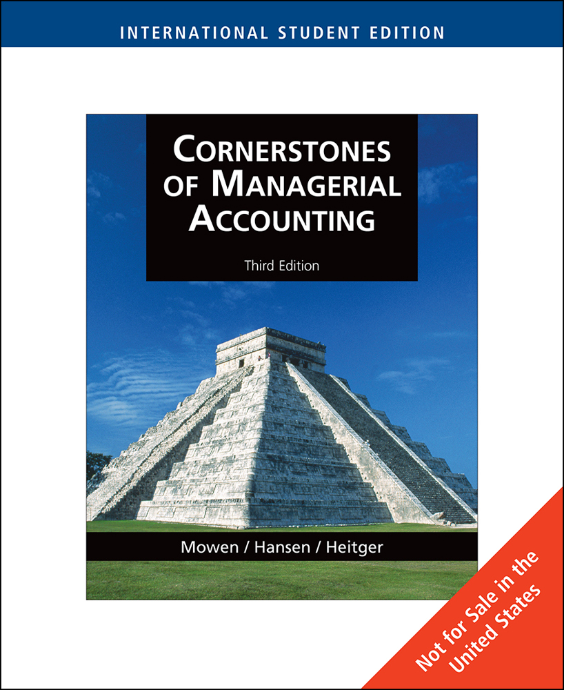 Managerial Accounting 9781337115773 Cengage