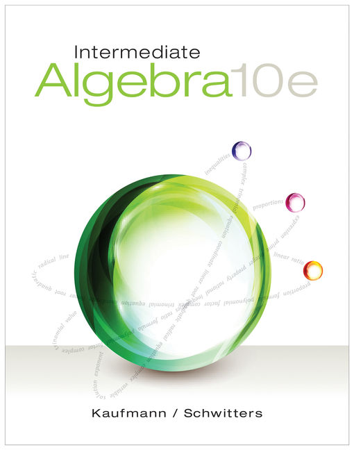 Product cover for Intermediate Algebra 10th Edition by Jerome E. Kaufmann/Karen L. Schwitters