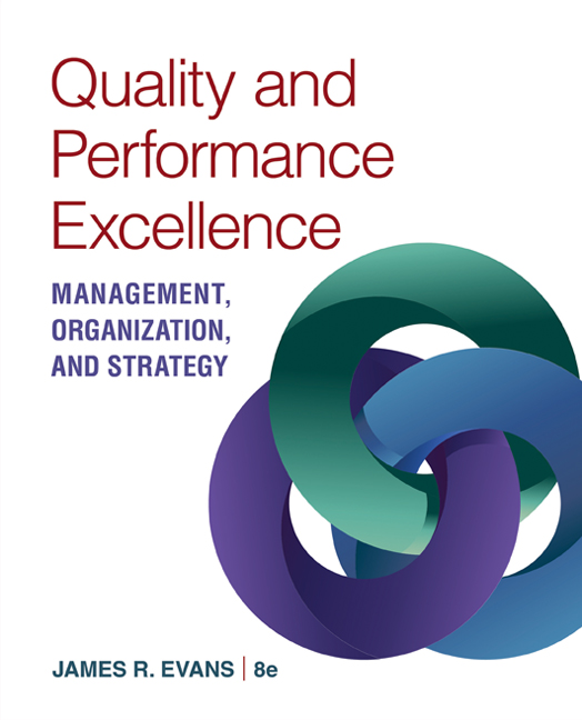 Quality Performance Excellence 9781305662223 Cengage