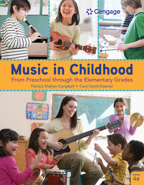 Product cover for Music in Childhood Enhanced: From Preschool through the Elementary Grades, Spiral bound Version 4th Edition by Patricia Shehan Campbell/Carol Scott-Kassner