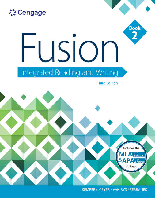 Product cover for Fusion: Integrated Reading and Writing, Book 2 (w/ MLA9E Updates) 3rd Edition by Dave Kemper/Verne Meyer/John Van Rys/Patrick Sebranek