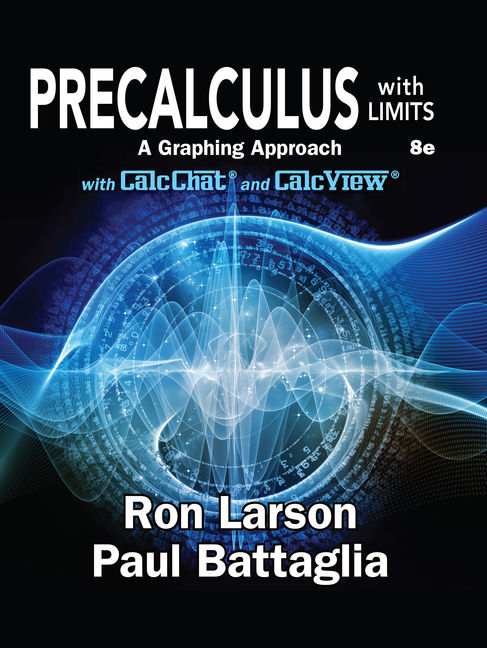 Product cover for Precalculus with Limits: A Graphing Approach, 8th, Student Edition 8th Edition by Ron Larson/Paul Battaglia
