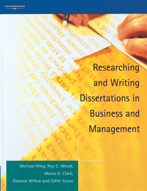 researching and writing dissertations in business and management