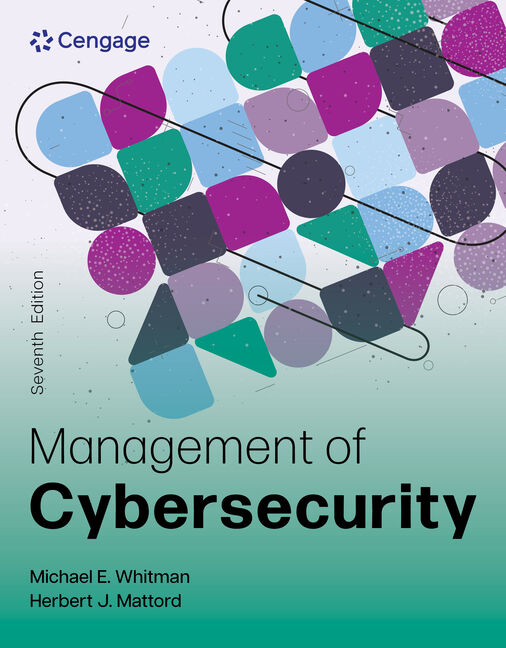 Product cover for Management of Cybersecurity 7th Edition by Michael E. Whitman/Herbert J. Mattord