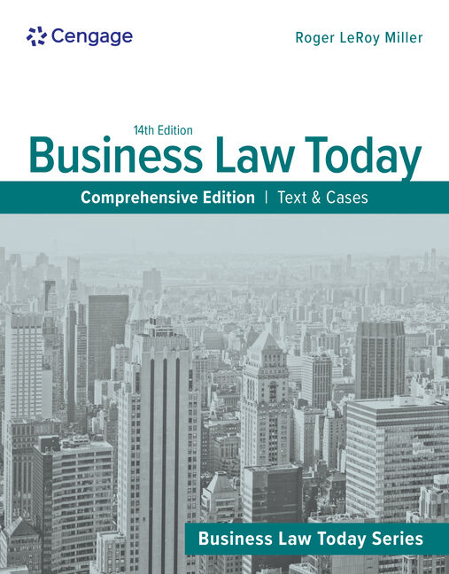 Product cover for Business Law Today - Comprehensive Edition: Text & Cases 14th Edition by Roger LeRoy Miller