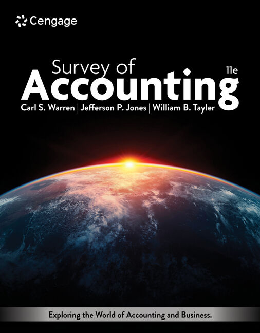 Survey of Accounting, 11th Edition - 9798214052854 - Cengage