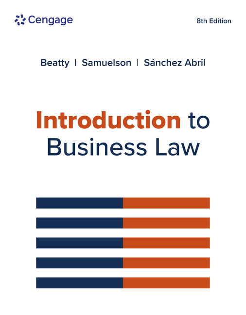 Introduction to Business Law, 8th Edition - 9798214055985 - Cengage