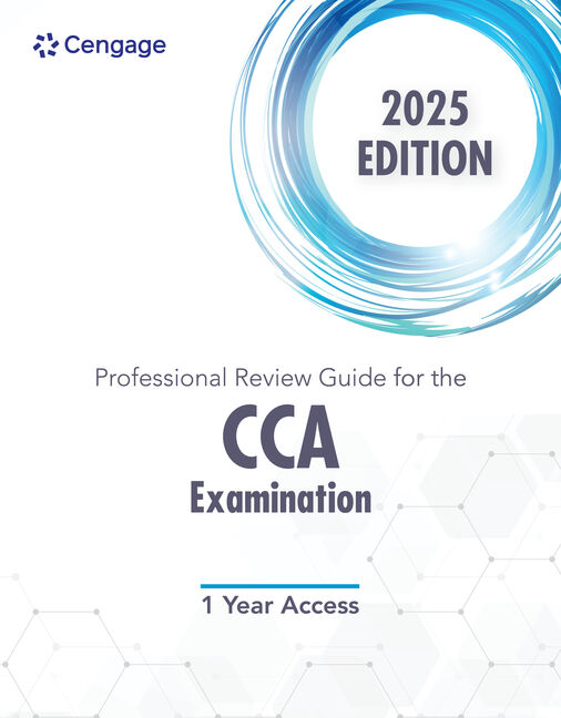 Product cover for MindTap for Professional Review Guide for the CCA Examination, 2025, 2 terms Instant Access 1st Edition by Cengage