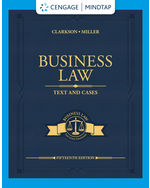 MindTap for Clarkson/Miller's Business Law: Text & Cases, 1 term Instant Access