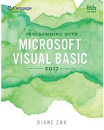 MindTapV2.0 for Zak's Programming with Microsoft Visual Basic 2019, 2 terms Instant Access