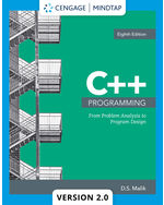 MindTapV2.0 for Malik's C++ Programming: From Problem Analysis to Program Design with 2020 Updates, 2 terms Instant Access