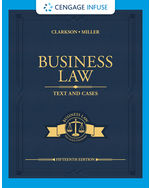 Cengage Infuse for Clarkson/Miller's Business Law: Text & Cases, 1 term Instant Access