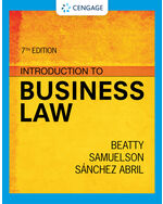 Introduction to Business Law 7th Edition by Jeffrey F. Beatty/Susan S. Samuelson/Patricia Sanchez Abril