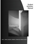 Student Activities Manual for Jarvis/Lebredo/Mena-Ayllón's ¡Continuemos!, 8th