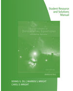 Student Resource with Solutions Manual for Zill's A First Course in Differential Equations with Modeling Applications, 10th
